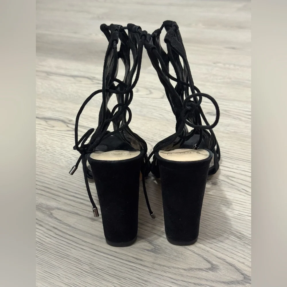Alexandre Birman Loretta Black Suede Cutout Block Heels Size 41 /11 US $995 EUC - Picture 5 of 15